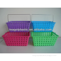 Plastic rect.basket with metal handle TG81599L